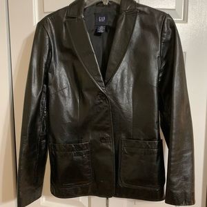 Vintage XS Women’s Black Leather Blazer